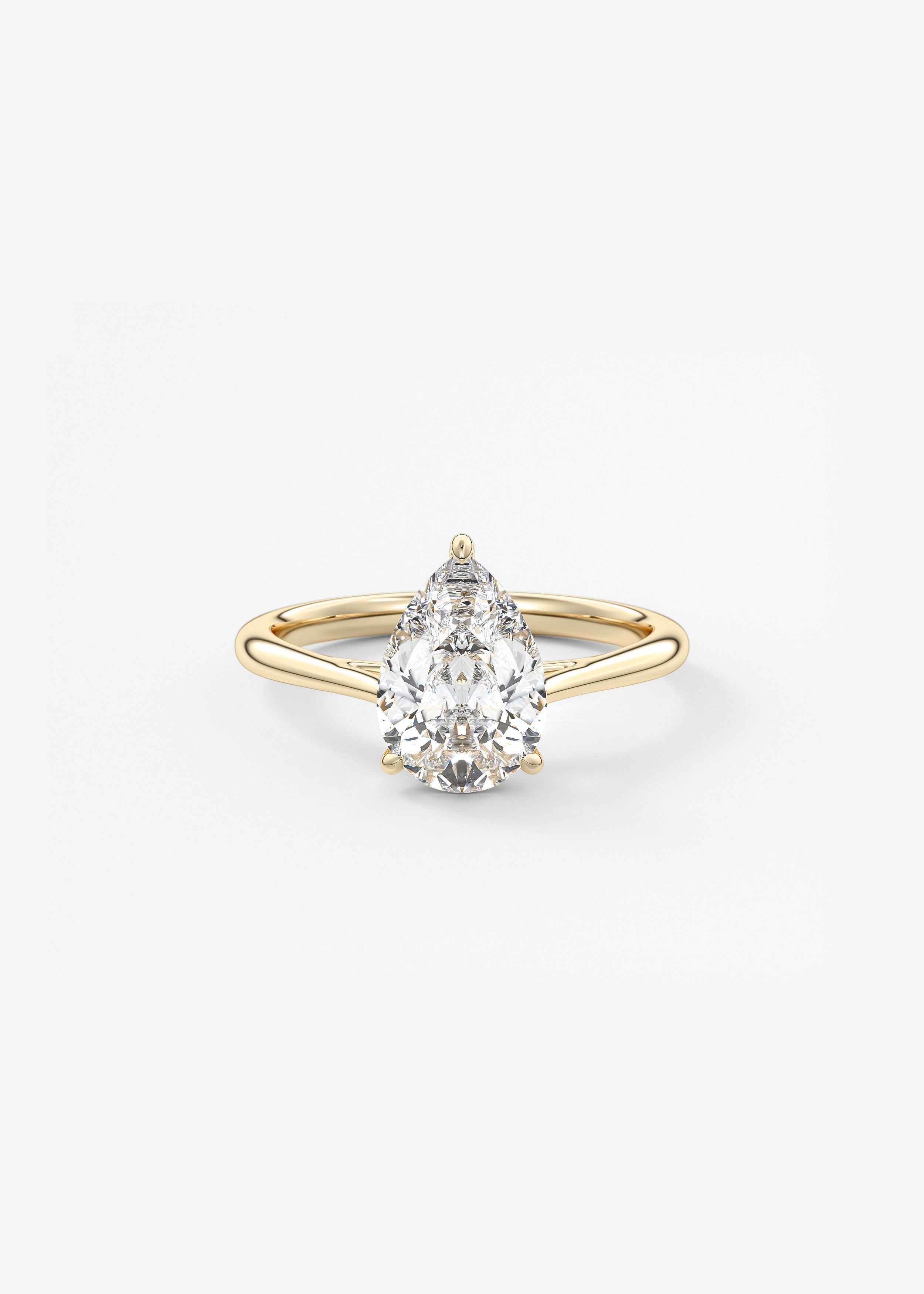 Oval Solitaire With Raised Basket Gallery Lab Grown Diamond Engagement Ring